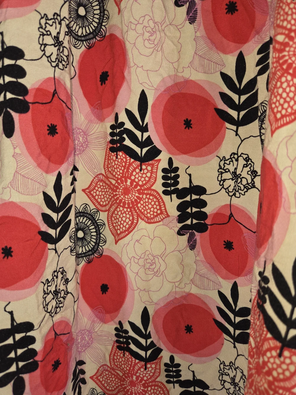 Matilda Jane Red and Pink Floral Sundress Cats On Top. Size 6